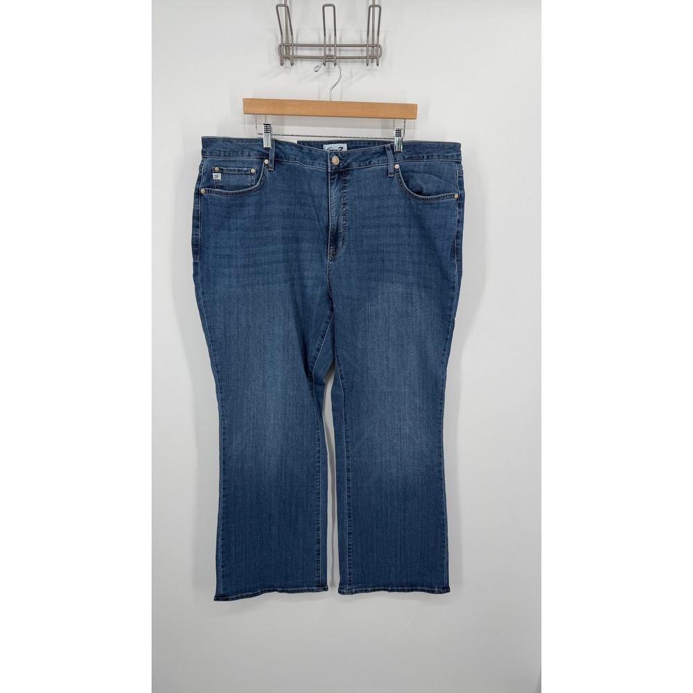 Seven7 Bootcut Jean Women 22W Ocean Drift High Rise Slim Hip Thigh SX10240DE